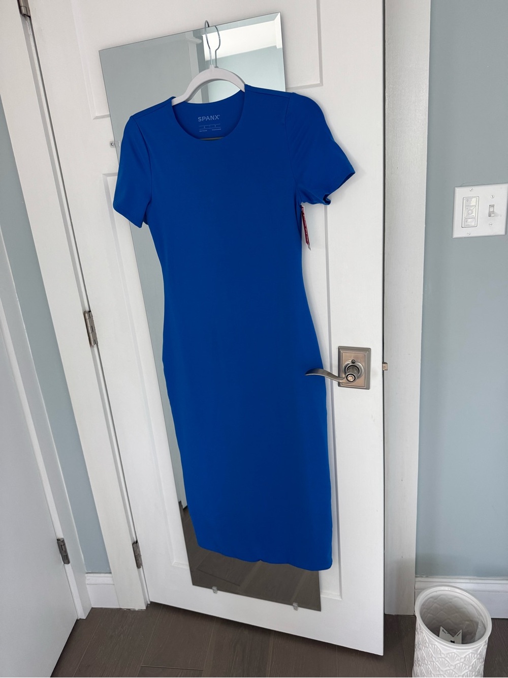 SPANX Royal Blue Short Sleeve Sheath Dress